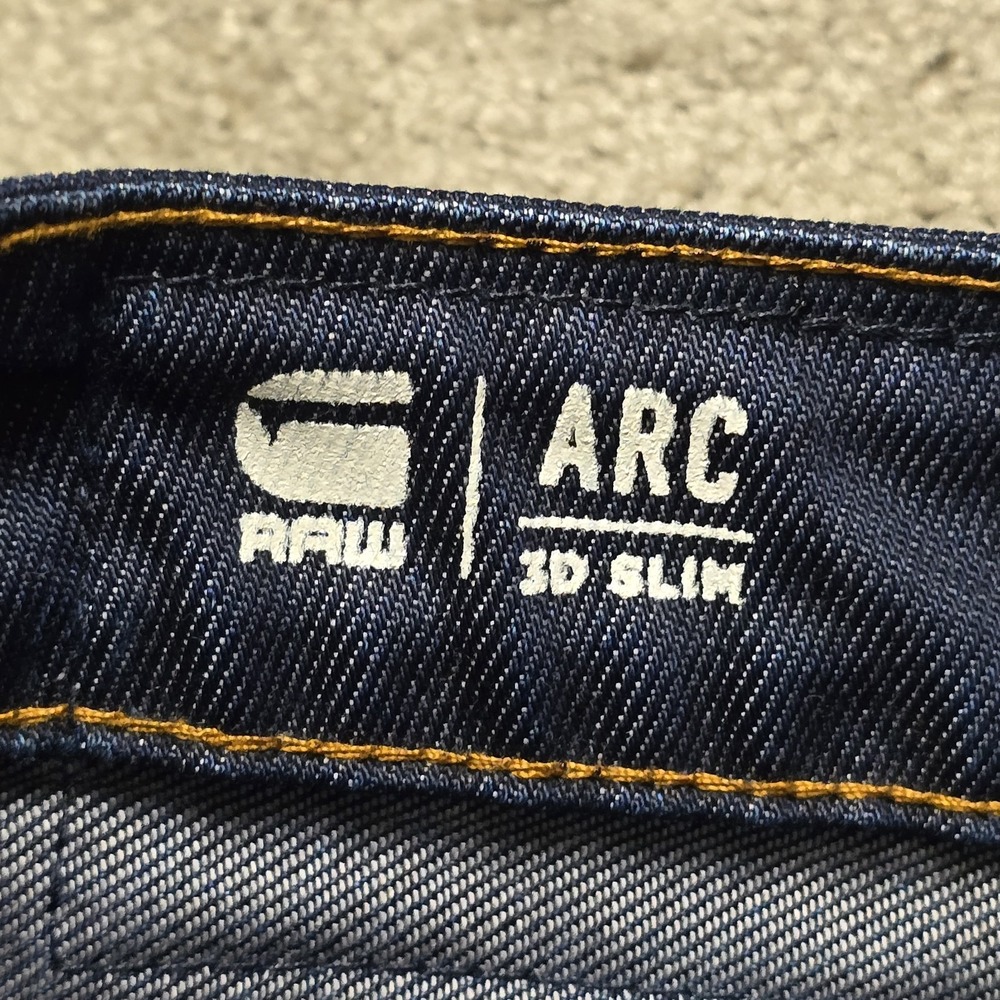 G Star Raw Mens Arc 3D Slim Denim Pants Jeans Size 30x32 Dark Wash - Picture 5 of 16